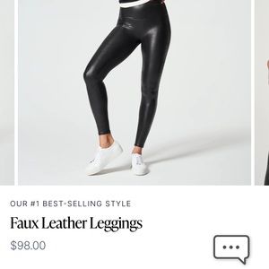 SPANX Faux Leather Leggings